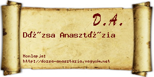 Dózsa Anasztázia névjegykártya